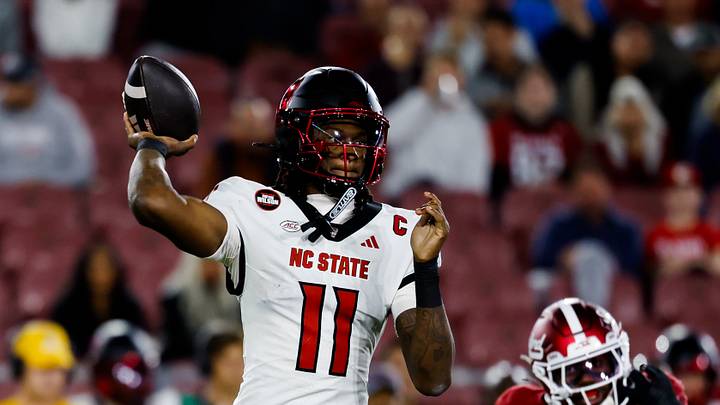 Oct 23, 2026; Stanford, California, USA; NC State Wolfpack quarterback CJ Bailey (11) throws a pass during the first quarter against the Stanford Cardinal at Stanford Stadium. Mandatory Credit: Sergio Estrada-Imagn Images Oct 23, 2026; Stanford, California, USA; NC State Wolfpack quarterback CJ Bailey (11) throws a pass during the first quarter against the Stanford Cardinal at Stanford Stadium. Mandatory Credit: Sergio Estrada-Imagn Images