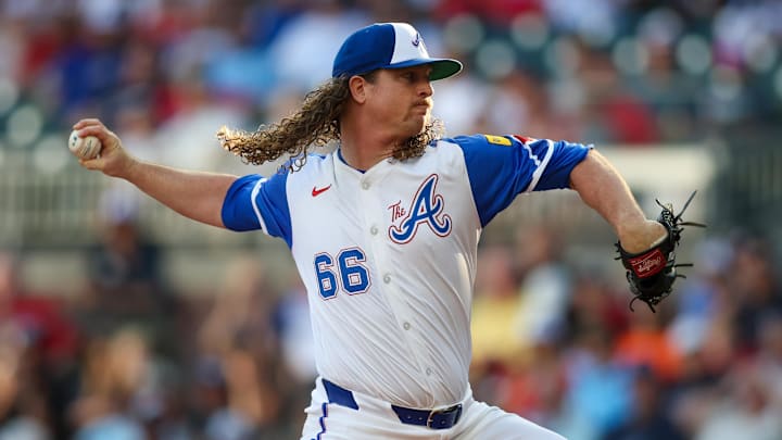 Atlanta Braves starting pitcher Grant Holmes