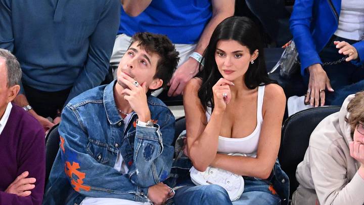 Timothee Chalamet and Kylie Jenner at the NBA Finals. Timothee Chalamet and Kylie Jenner at the NBA Finals.