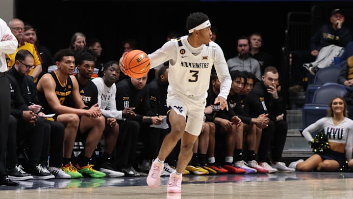 West Virginia University guard KJ Tenner West Virginia University guard KJ Tenner