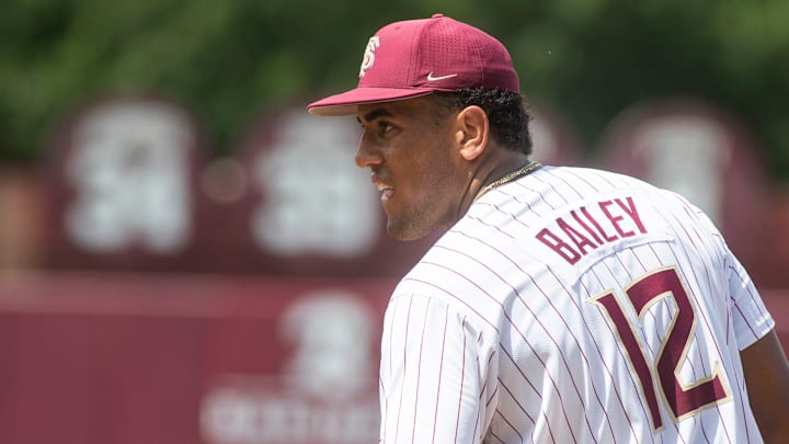 Florida State baseball competes in a first round Tallahassee Regional game against Bethune-Cookman for the NCAA College World Series at Dick Howser Stadium Friday, May 30, 2025.