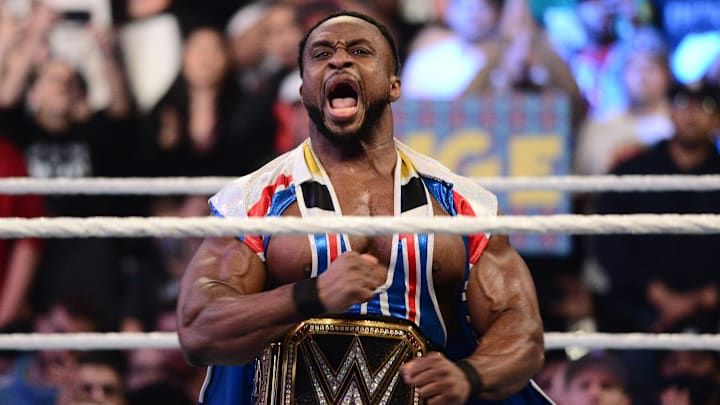 Nov 21, 2021; Brooklyn, NY, USA; WWE World Heavyweight Champion Big E enters the arena to face WWE