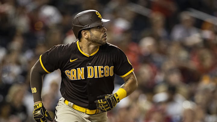 San Diego Padres left fielder Tommy Pham (28).