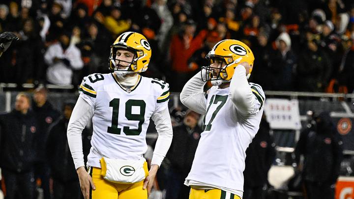 Jan 10, 2026; Chicago, IL, USA; in Green Bay Packers place kicker Brandon McManus (17) reacts after missing a field goal against the Chicago Bears during an NFC Wild Card Round game at Soldier Field. Mandatory Credit: Matt Marton-Imagn Images Jan 10, 2026; Chicago, IL, USA; in Green Bay Packers place kicker Brandon McManus (17) reacts after missing a field goal against the Chicago Bears during an NFC Wild Card Round game at Soldier Field. Mandatory Credit: Matt Marton-Imagn Images
