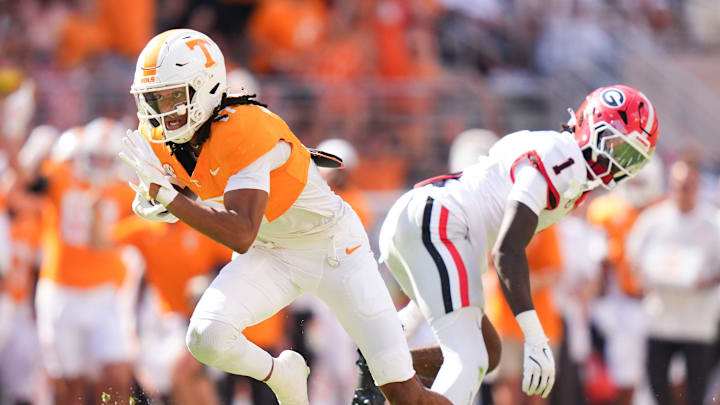Tennessee receiver Chris Brazzell II helped his NFL Draft stock with a huge game against Georgia. 