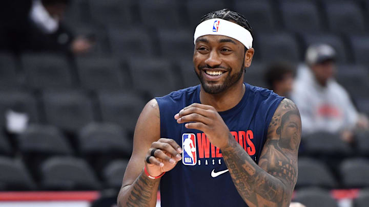 Mar 6, 2020; Washington, District of Columbia, USA; Washington Wizards guard John Wall (2) on the court before the game between the Washington Wizards and the Atlanta Hawks at Capital One Arena. Mandatory Credit: Brad Mills-Imagn Images