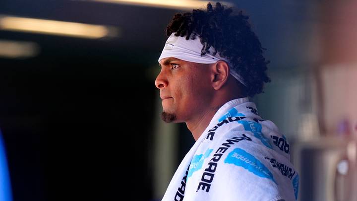 Jun 11, 2026; Denver, Colorado, USA; Chicago Cubs starting pitcher Edward Cabrera (30) in the dugout during the game against the Colorado Rockies at Coors Field. Mandatory Credit: Ron Chenoy-Imagn Images Jun 11, 2026; Denver, Colorado, USA; Chicago Cubs starting pitcher Edward Cabrera (30) in the dugout during the game against the Colorado Rockies at Coors Field. Mandatory Credit: Ron Chenoy-Imagn Images