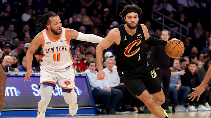 Cleveland Cavaliers guard Max Strus drives to the basket against New York Knicks guard Jalen Brunson Cleveland Cavaliers guard Max Strus drives to the basket against New York Knicks guard Jalen Brunson