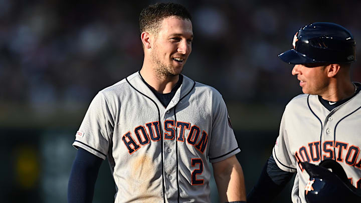 Alex Bregman and Joe Espada during the 2019 season. 