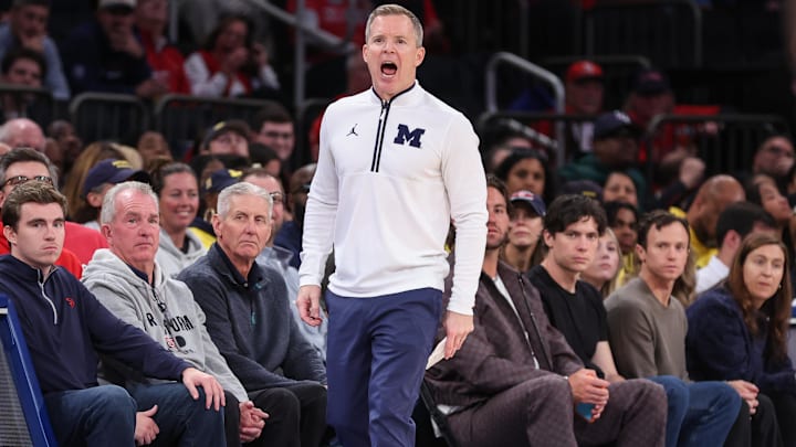 Oct 25, 2025; New York, NY, USA;  Michigan Wolverines head coach Dusty May yells out instructions in the second half against the St. John's Red Storm at Madison Square Garden. Mandatory Credit: Wendell Cruz-Imagn Images Oct 25, 2025; New York, NY, USA;  Michigan Wolverines head coach Dusty May yells out instructions in the second half against the St. John's Red Storm at Madison Square Garden. Mandatory Credit: Wendell Cruz-Imagn Images