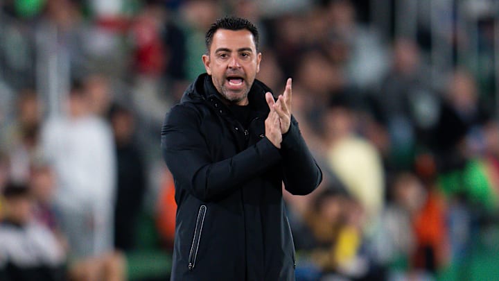 Xavi Hernandez con el FC Barcelona Xavi Hernandez con el FC Barcelona