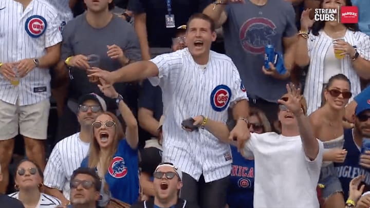 Anthony Rizzo almost made an incredible play in the bleachers at Wrigley Field Saturday