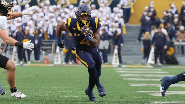 West Virginia University running back CJ Donaldson. West Virginia University running back CJ Donaldson.