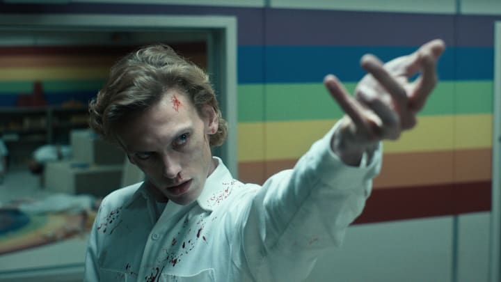 Jamie Campbell Bower as Henry Creel a.k.a. One in STRANGER THINGS. Jamie Campbell Bower as Henry Creel a.k.a. One in STRANGER THINGS.