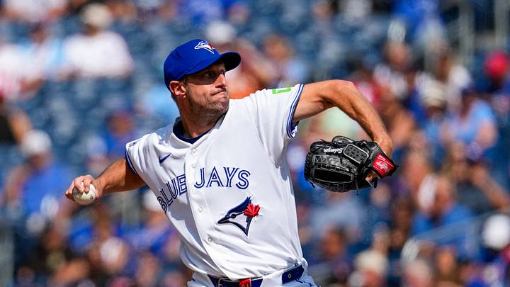 Toronto Blue Jays pitcher Max Scherzer Mandatory Credit: Kevin Sousa | Imagn Images Toronto Blue Jays pitcher Max Scherzer Mandatory Credit: Kevin Sousa | Imagn Images