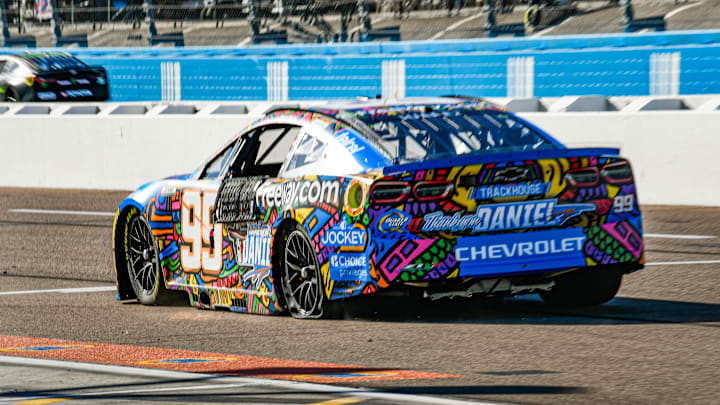 Daniel Suarez was one of the many drivers, who encountered issues with left-side tires in Friday's NASCAR Cup Series practice session at Phoenix Raceway. Daniel Suarez was one of the many drivers, who encountered issues with left-side tires in Friday's NASCAR Cup Series practice session at Phoenix Raceway.