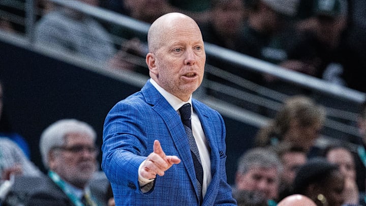 Mar 14, 2025; Indianapolis, IN, USA; UCLA Bruins head coach Mick Cronin in the first half against the Wisconsin Badgers at Gainbridge Fieldhouse. Mandatory Credit: Trevor Ruszkowski-Imagn Images Mar 14, 2025; Indianapolis, IN, USA; UCLA Bruins head coach Mick Cronin in the first half against the Wisconsin Badgers at Gainbridge Fieldhouse. Mandatory Credit: Trevor Ruszkowski-Imagn Images