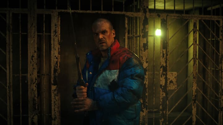 STRANGER THINGS. David Harbour as Jim Hopper in STRANGER THINGS. Cr. Courtesy of Netflix © 2022