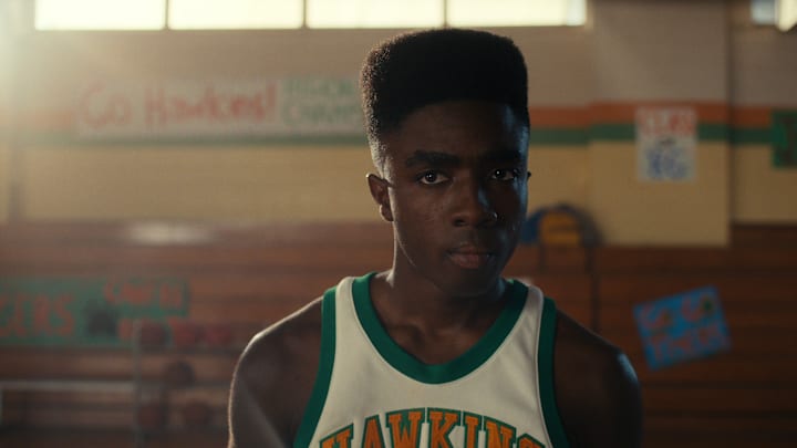 STRANGER THINGS. Caleb McLaughlin as Lucas Sinclair in STRANGER THINGS. Cr. Courtesy of Netflix © 2022