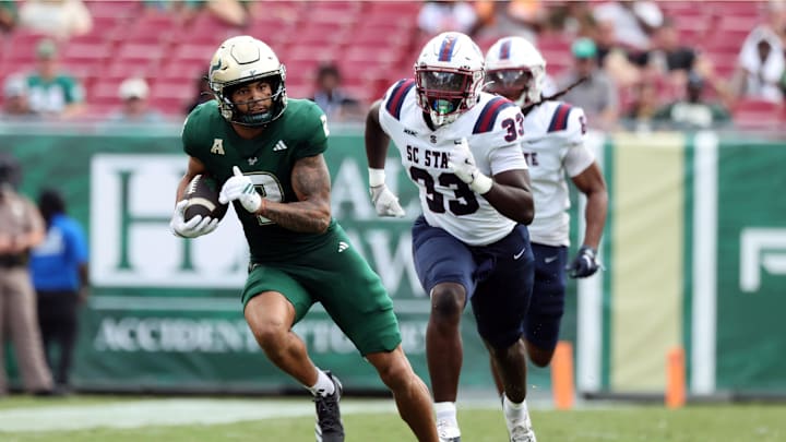 Receiver Chas Nimrod said he will enter the Transfer Portal after one season at USF.