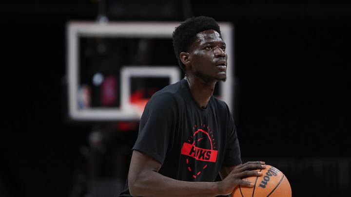 Mar 30, 2026; Atlanta, Georgia, USA; Atlanta Hawks forward Mouhamed Gueye (18) shoots before a game against the Boston Celtics at State Farm Arena. Mandatory Credit: Mady Mertens-Imagn Images Mar 30, 2026; Atlanta, Georgia, USA; Atlanta Hawks forward Mouhamed Gueye (18) shoots before a game against the Boston Celtics at State Farm Arena. Mandatory Credit: Mady Mertens-Imagn Images