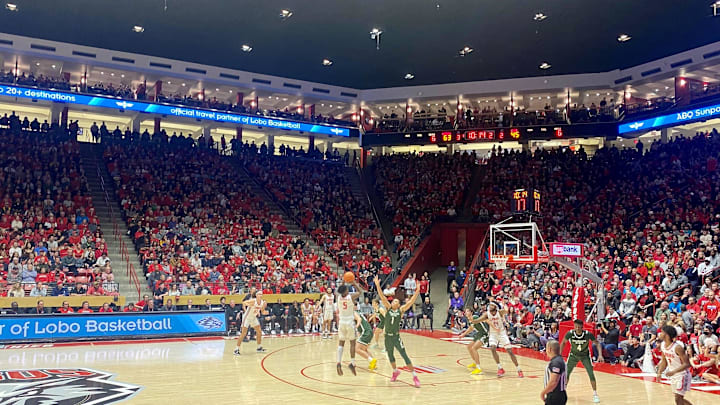 The Colorado State men's basketball team plays New Mexico at The Pit. The Colorado State men's basketball team plays New Mexico at The Pit.