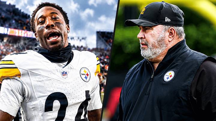 Pittsburgh Steelers CB Joey Porter Jr. and head coach Mike McCarthy