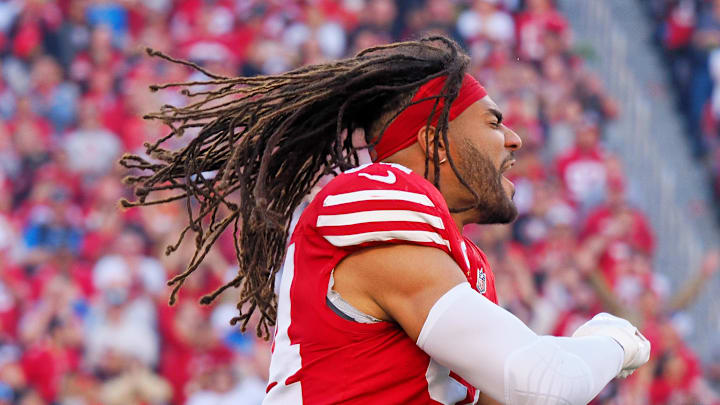 San Francisco 49ers linebacker Fred Warner (54)