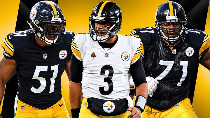 Former Pittsburgh Steelers LB Jon Bostic (L), QB Russell Wilson (M), and OT Flozell Adams (R) Former Pittsburgh Steelers LB Jon Bostic (L), QB Russell Wilson (M), and OT Flozell Adams (R)