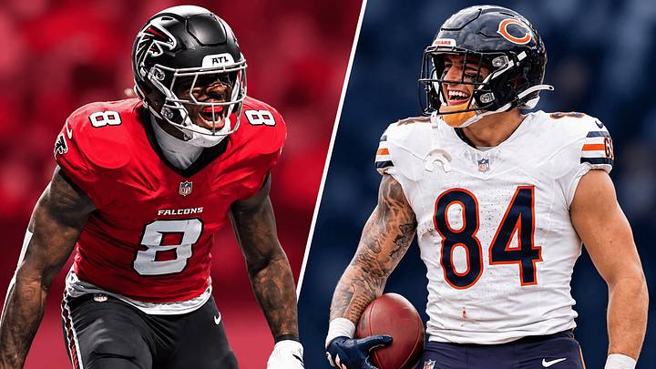 Chicago Bears tight end Colston Loveland and Atlanta Falcons tight end Kyle Pitts