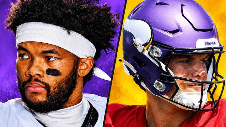 Minnesota Vikings QBs Kyler Murray (L) and J.J. McCarthy (R) Minnesota Vikings QBs Kyler Murray (L) and J.J. McCarthy (R)
