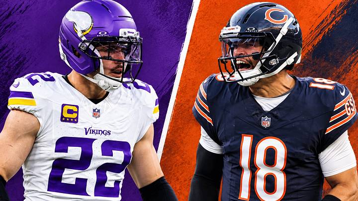 Minnesota Vikings safety Harrison Smith (L) and Chicago Bears QB Caleb Williams (R) Minnesota Vikings safety Harrison Smith (L) and Chicago Bears QB Caleb Williams (R)