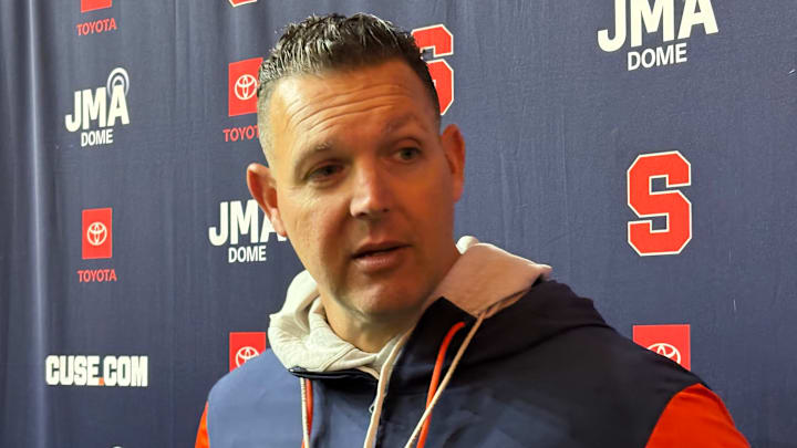 SU defensive coordinator Vince Kehres spoke with the media after practice on 3/23.
