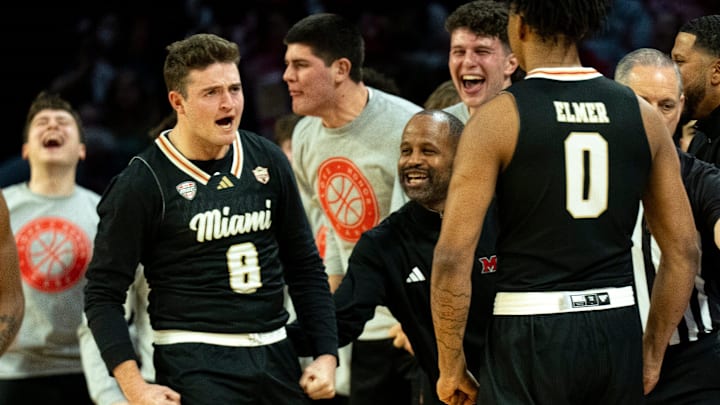 Miami RedHawks guard Eli Yofan (8) Miami RedHawks guard Eli Yofan (8)