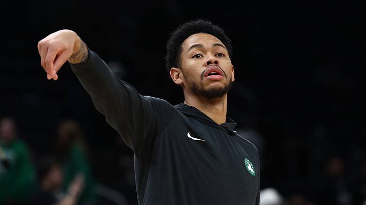 Boston Celtics guard Anfernee Simons (4) shoots before their game against the Sacramento Kings at TD Garden on Jan. 30, 2026. Boston Celtics guard Anfernee Simons (4) shoots before their game against the Sacramento Kings at TD Garden on Jan. 30, 2026.
