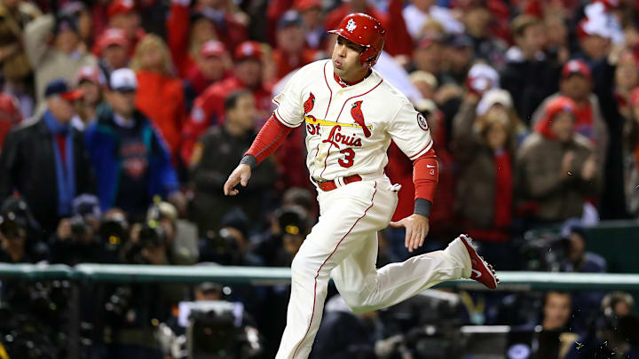 Carlos Beltran scoring after destroying another baseball, probably Carlos Beltran scoring after destroying another baseball, probably