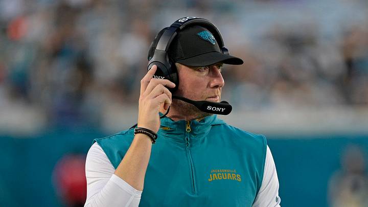Aug 21, 2026; Jacksonville, Florida, USA; Jacksonville Jaguars head coach Liam Coen during the first quarter of the preseason game against the Carolina Panthers at EverBank Stadium. Mandatory Credit: Melina Myers-Imagn Images Aug 21, 2026; Jacksonville, Florida, USA; Jacksonville Jaguars head coach Liam Coen during the first quarter of the preseason game against the Carolina Panthers at EverBank Stadium. Mandatory Credit: Melina Myers-Imagn Images