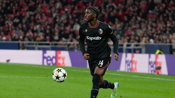 Samuel Iling-Junior of Bologna FC seen in action during UEFA...