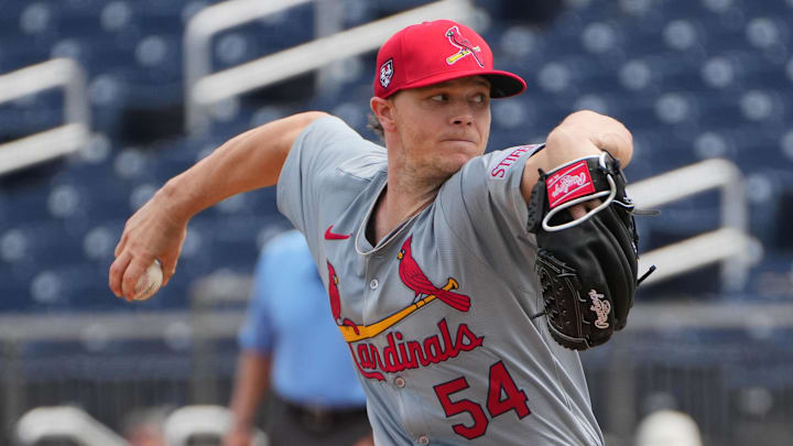 Mar 4, 2024; West Palm Beach, Florida, USA;  St. Louis Cardinals starting pitcher Sonny Gray (54)