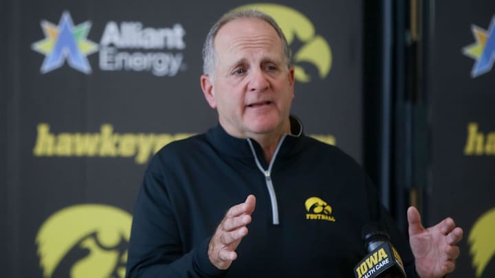 Iowa football’s defensive coordinator Phil Parker speaks to the media Tuesday, Sept. 24, 2024 in Iowa City, Iowa. Iowa football’s defensive coordinator Phil Parker speaks to the media Tuesday, Sept. 24, 2024 in Iowa City, Iowa.