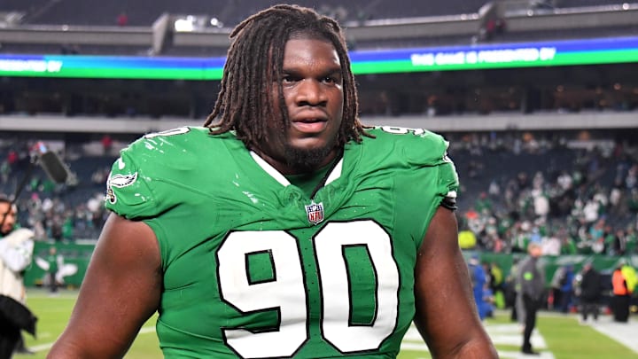 Oct 22, 2023; Philadelphia, Pennsylvania, USA; Philadelphia Eagles defensive tackle Jordan Davis