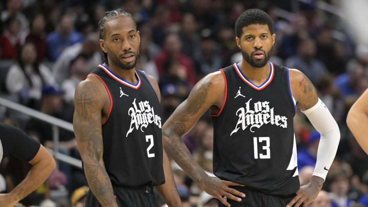 Los Angeles Clippers forward Kawhi Leonard (2) and forward Paul George.