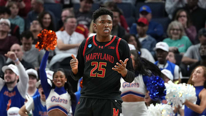 Derik Queen holds his hands up in a matchup against the University of Florida