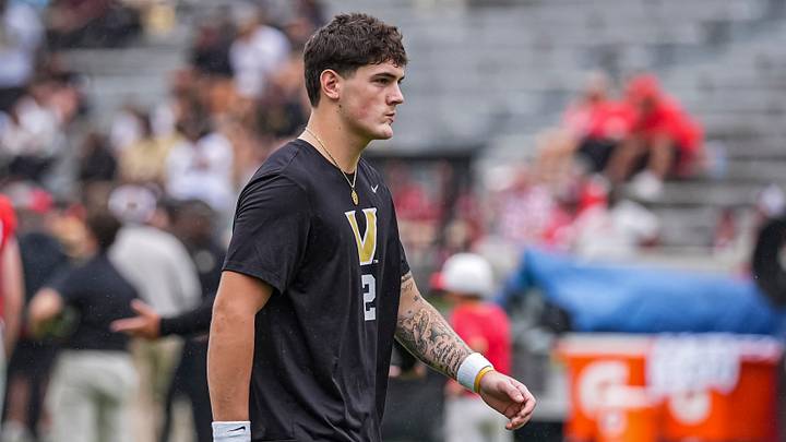 Oct 3, 2026; Athens, Georgia, USA; Vanderbilt Commodores quarterback Jared Curtis (2) walks off the field before the game against the Georgia Bulldogs at Sanford Stadium. Mandatory Credit: Dale Zanine-Imagn Images Oct 3, 2026; Athens, Georgia, USA; Vanderbilt Commodores quarterback Jared Curtis (2) walks off the field before the game against the Georgia Bulldogs at Sanford Stadium. Mandatory Credit: Dale Zanine-Imagn Images