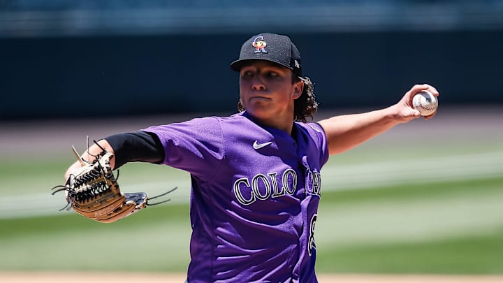 Jul 8, 2020; Denver, Colorado, United States; Colorado Rockies pitcher Ryan Rolison (80) pitches during workouts at Coors Field. Mandatory Credit: Isaiah J. Downing-Imagn Images Jul 8, 2020; Denver, Colorado, United States; Colorado Rockies pitcher Ryan Rolison (80) pitches during workouts at Coors Field. Mandatory Credit: Isaiah J. Downing-Imagn Images