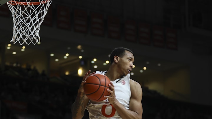 Jan 3, 2024; Coral Gables, Florida, USA; Miami Hurricanes guard Matthew Cleveland (0) grabs a