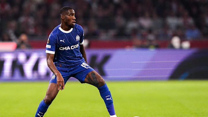 Kondogbia lors de son dernier match avec l'OM face à l'Ajax