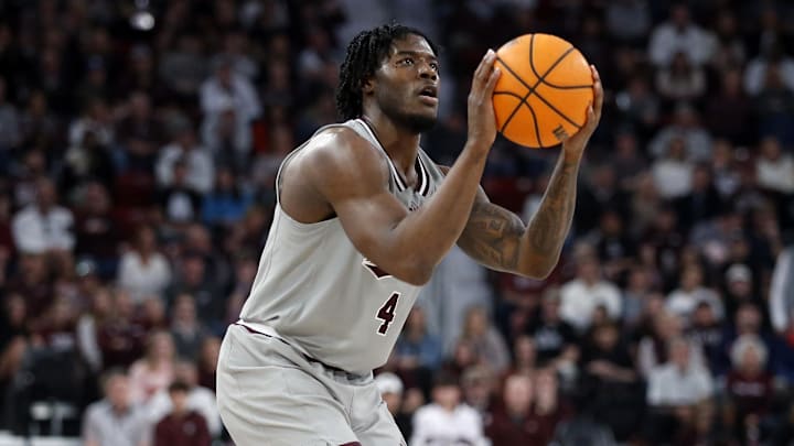 Feb 21, 2024; Starkville, Mississippi, USA; Mississippi State Bulldogs forward Cameron Matthews (4)