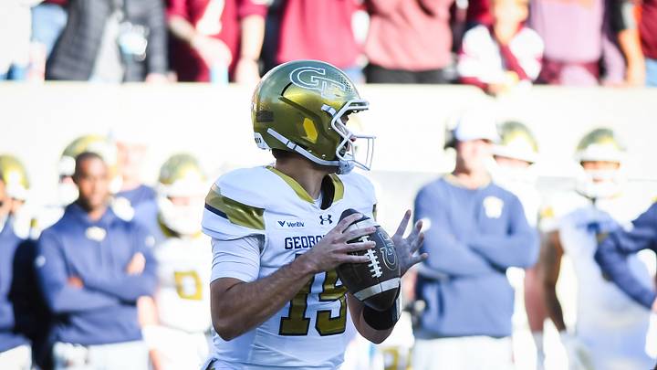 Oct 17, 2026; Blacksburg, Virginia, USA; Georgia Tech Yellow Jackets quarterback Alberto Mendoza (15) looks to pass the ball during the second quarter at Lane Stadium. Mandatory Credit: Brian Bishop-Imagn Images Oct 17, 2026; Blacksburg, Virginia, USA; Georgia Tech Yellow Jackets quarterback Alberto Mendoza (15) looks to pass the ball during the second quarter at Lane Stadium. Mandatory Credit: Brian Bishop-Imagn Images