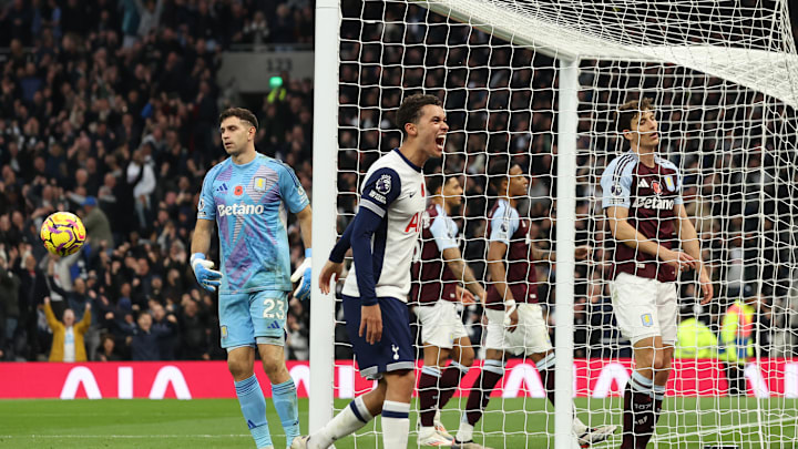 Brennan Johnson celebrates the last time Spurs played Villa 